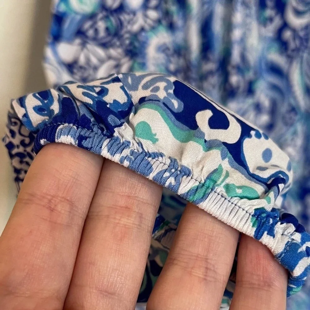 Lilly Pulitzer Willa Blouse Royal Purple 60 Animals Print Size XXS Resortwear